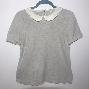 J Crew Small Short Sleeve Top w/ Peter Pan Collar